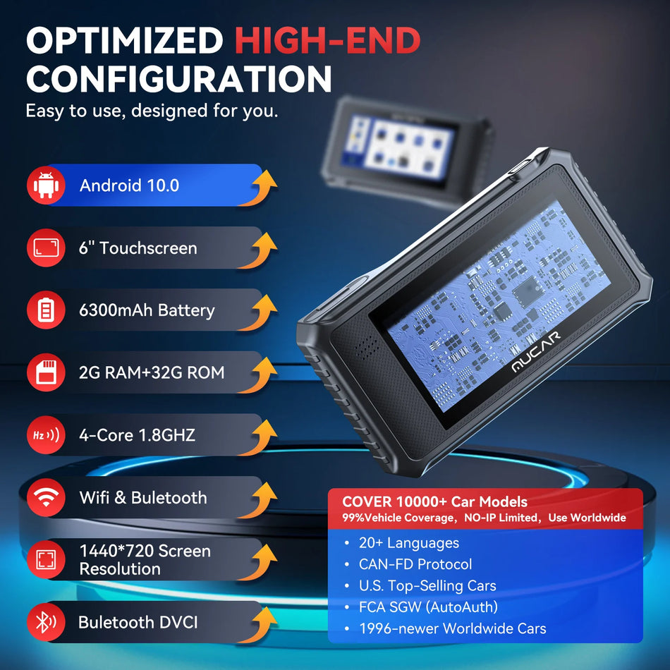 VO6 OBD2 Car Scanner With 32GB Storage And 28 Service Resets