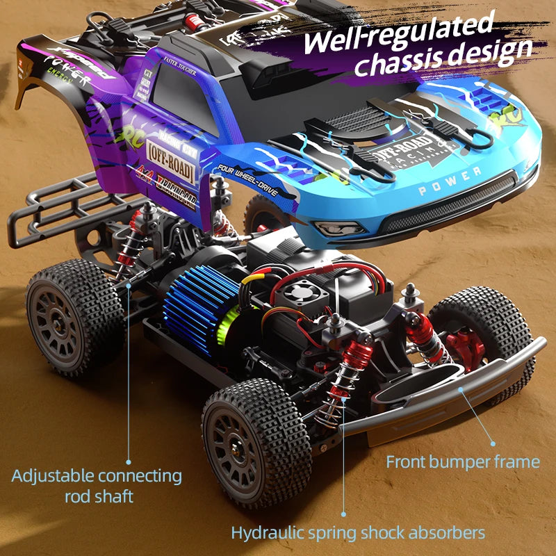 Q130 1:14 4WD RC Car &ndash; LED Headlights for Night Driving