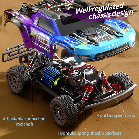Q130 1:14 4WD RC Car &ndash; LED Headlights for Night Driving