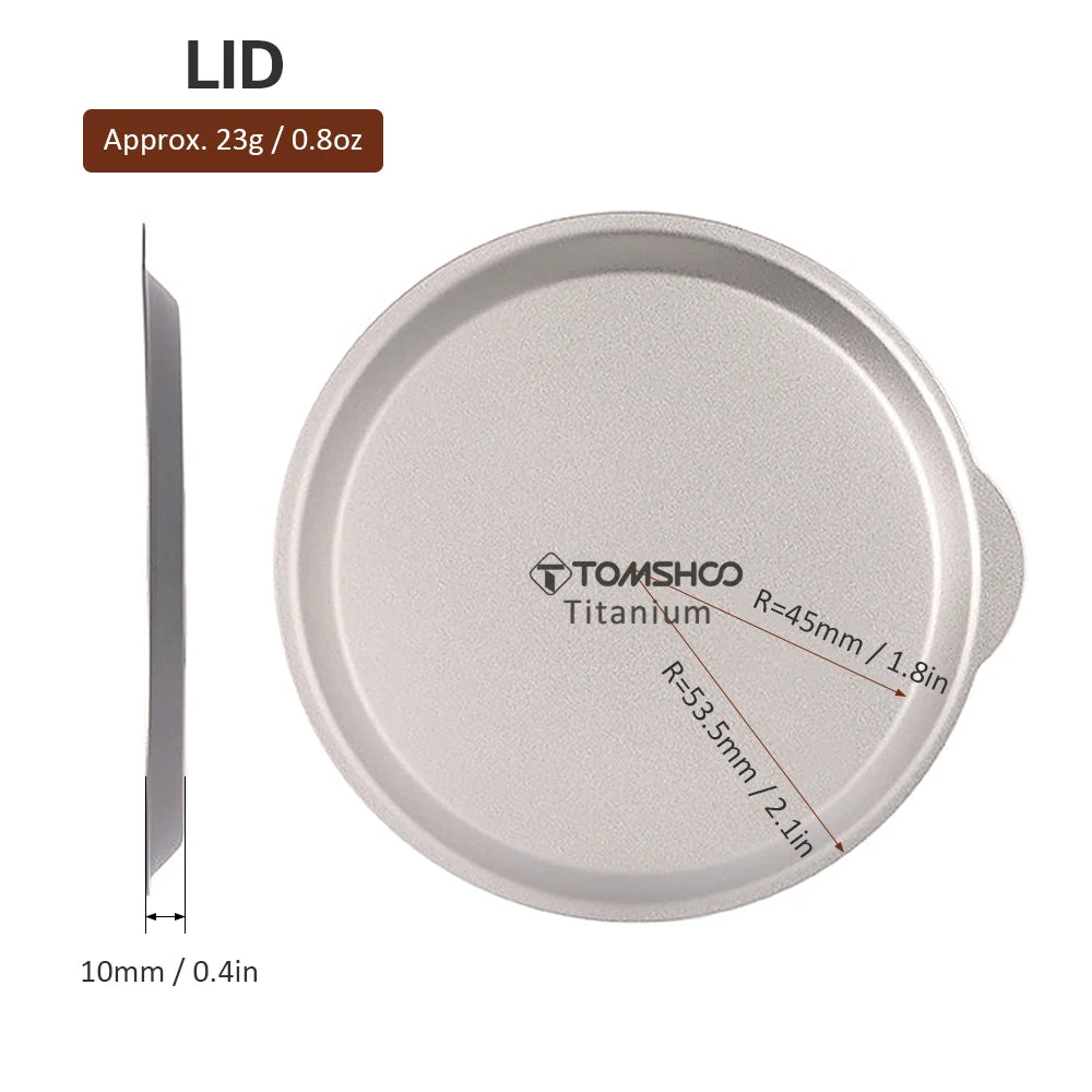 500ml Titanium Cup With Lid And Handle - Ultra Lightweight Lid only