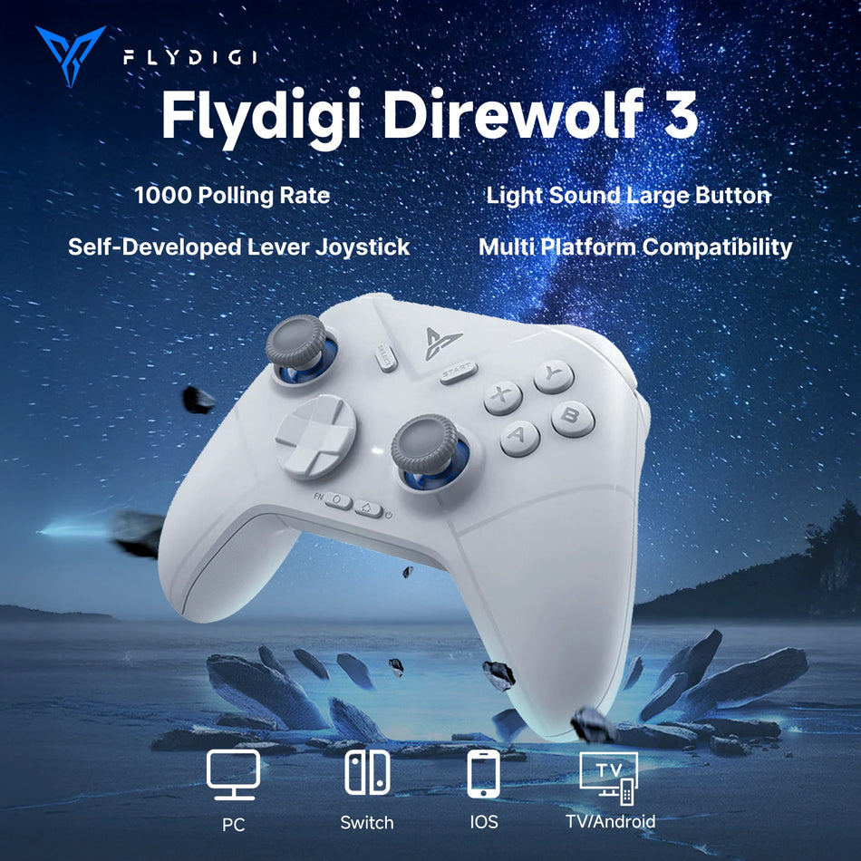 Wireless Gaming Controller With Bluetooth Hall Effect Triggers For PC And Switch