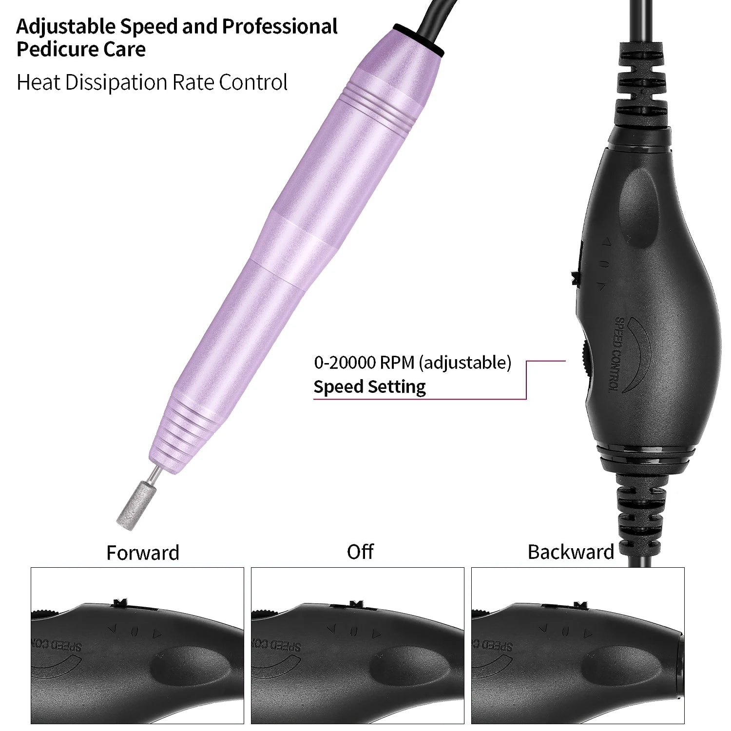 Yikoolin Electric Nail Drill &ndash; Portable Mini Nail Drill