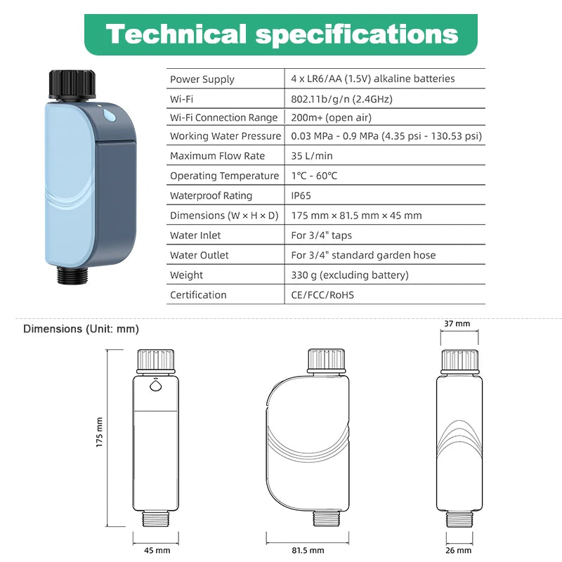 Tuya WiFi Water Timer