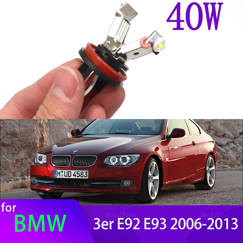 LED Angel Eyes Lemputė 6000K Balta H8 BMW 3 Serija E92 E93 2006-2013