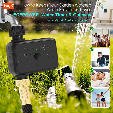 1/2-Way Water Timer &ndash; Smart Auto Irrigation System with Bluetooth and WiFi Compatibility