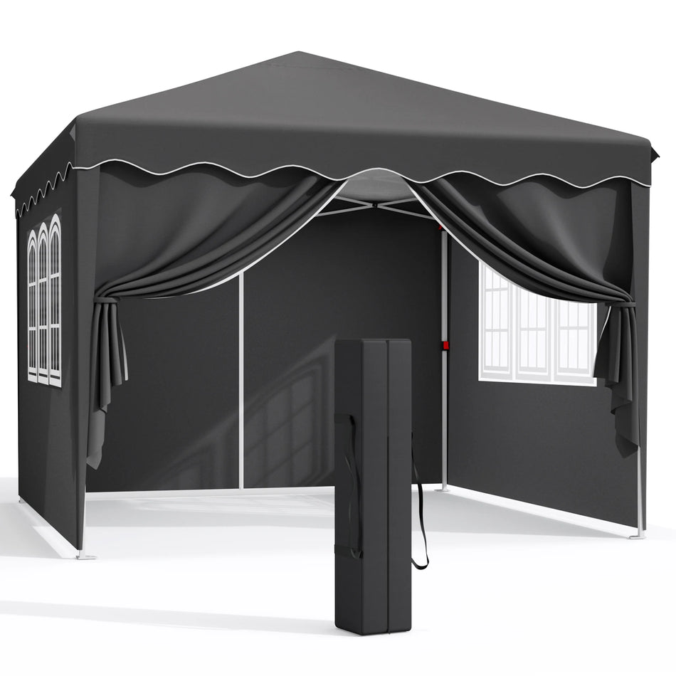 Gazebo Pop Up 3x3m Con Pareti Laterali Tenda Facile da Montare