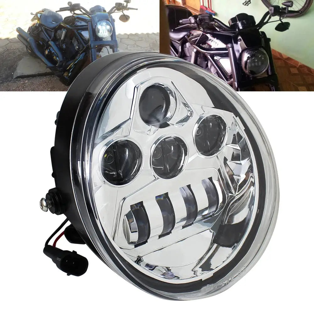 Front Headlight Hi Low Beam Motorcycle LED Light for V-Rod VRSC VRSCA VRSCAW VRSCB VRSCF VRSCSE VRSCSE2 VRSCR VRSCX Street Rod by InterCyprus Trading Ltd