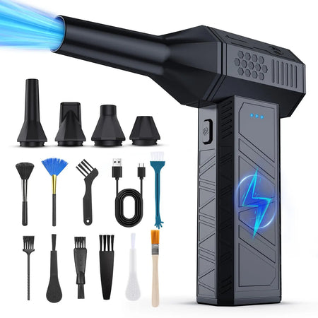 Mini Handheld Turbo Jet Fan &ndash; High-Power 110000RPM Air Blower Black