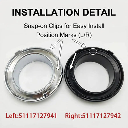 ABS Fog Lamp Bezel for Mini Cooper R50 R52 Convertible by InterCyprus Trading Ltd