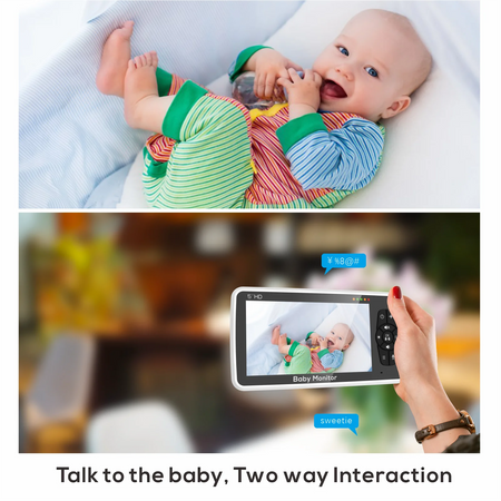 Babystar 5 Inch Video Baby Monitor &ndash; Dual Camera Night Vision with 4X Zoom