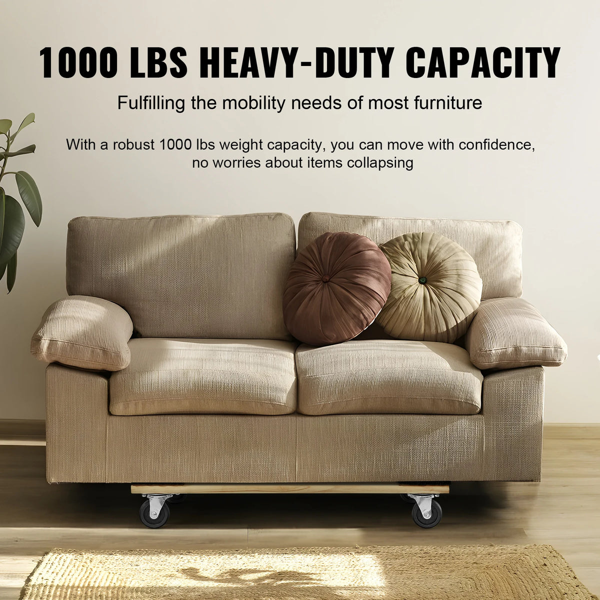 SucceBuy 1000Lbs Pallet Trolley &ndash; Heavy Duty Casters