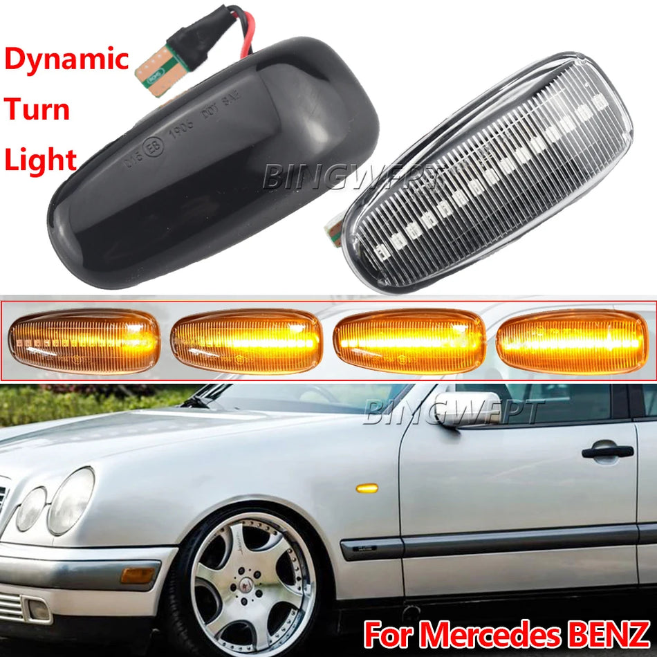 LED Dinamiskā Sānu Marķiera Pagrieziena Signāla Gaisma Mercedes-Benz W202 W210 W208 R170 Vito W638