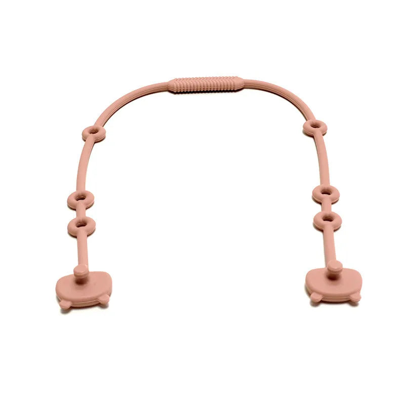 Baby Pacifier Chain &ndash; Anti-Drop Silicone Design peach