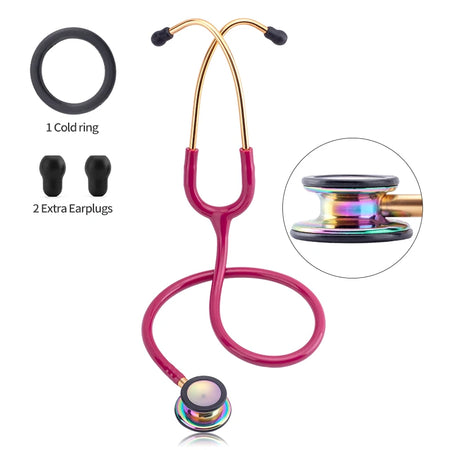 Double Sided Stethoscope &ndash; Excellent Acoustic Effect Rose Red-Gold