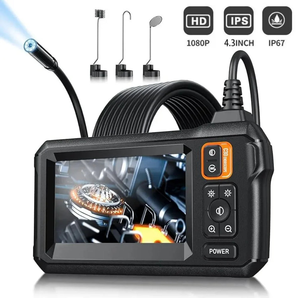 4.3-Inch Handheld Endoscope with 1080P Camera IP67 Borescope