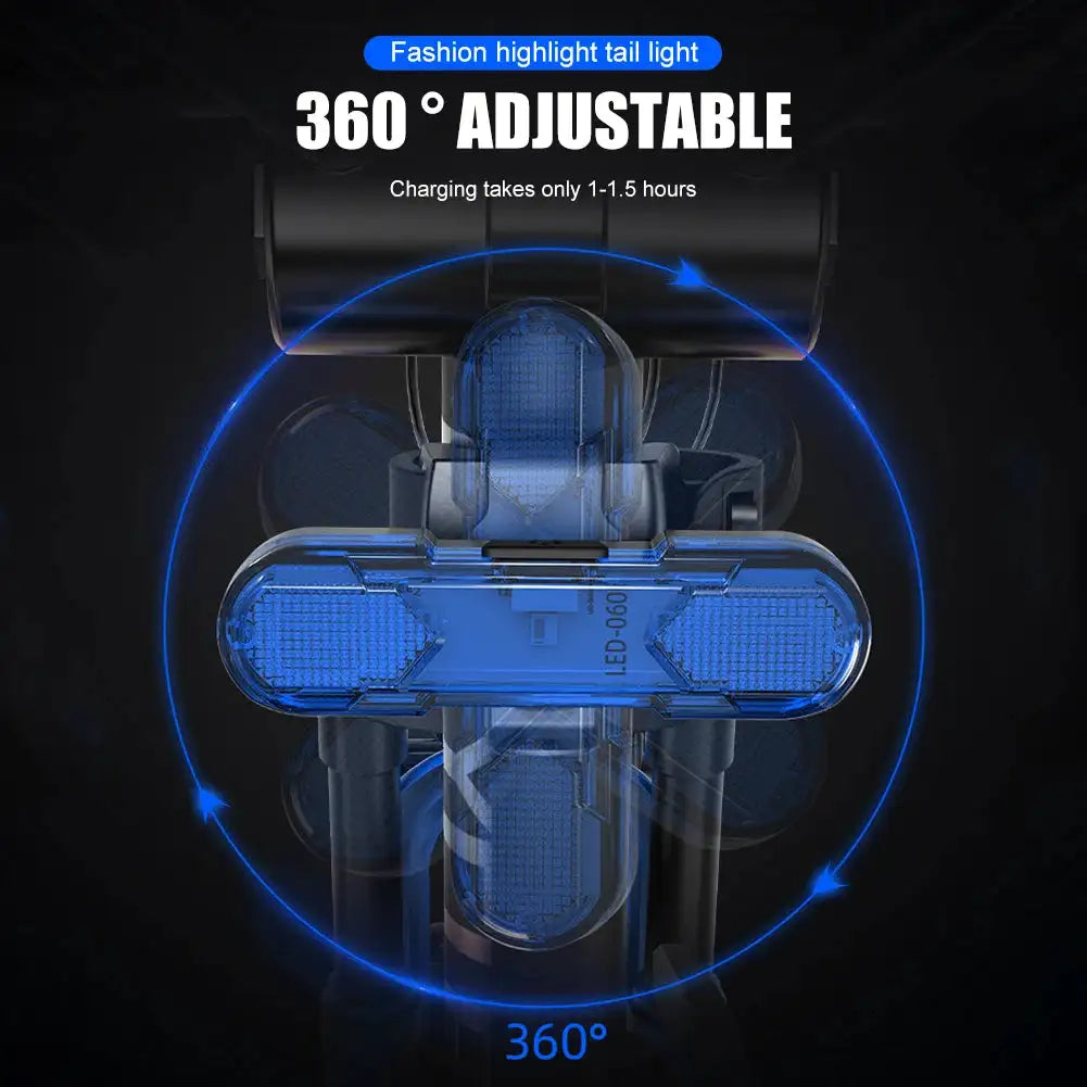 Waterproof LED Bike Tail Light Rechargeable Bicycle Rear