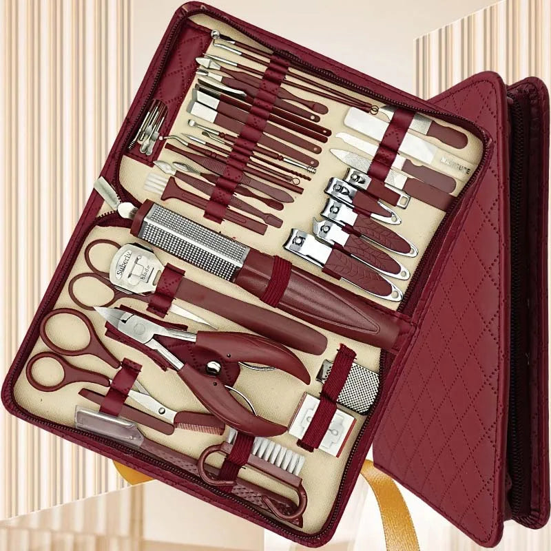 Manicure Stainless Steel 42Pc Travel Kit &ndash; Diamond Zipper