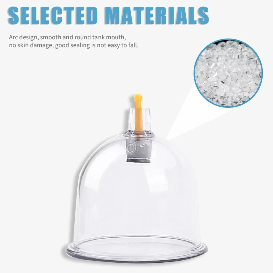 Vakuumkoppsæt Manuel Pumpe Massager Sugekopper