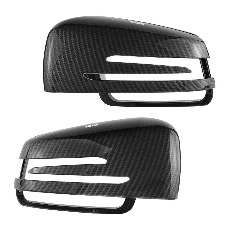 Anglies pluošto stiliaus šoninių veidrodžių dangteliai Mercedes W204 W176 W246 W221 C218