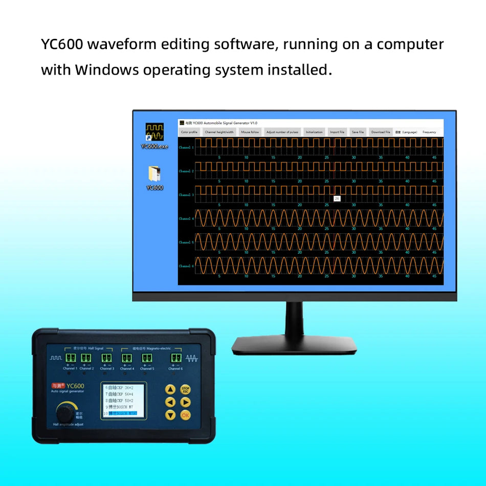 YC600 Sechs-Kanal CKP CMP Signalgenerator für Kurbelwelle und Nockenwelle