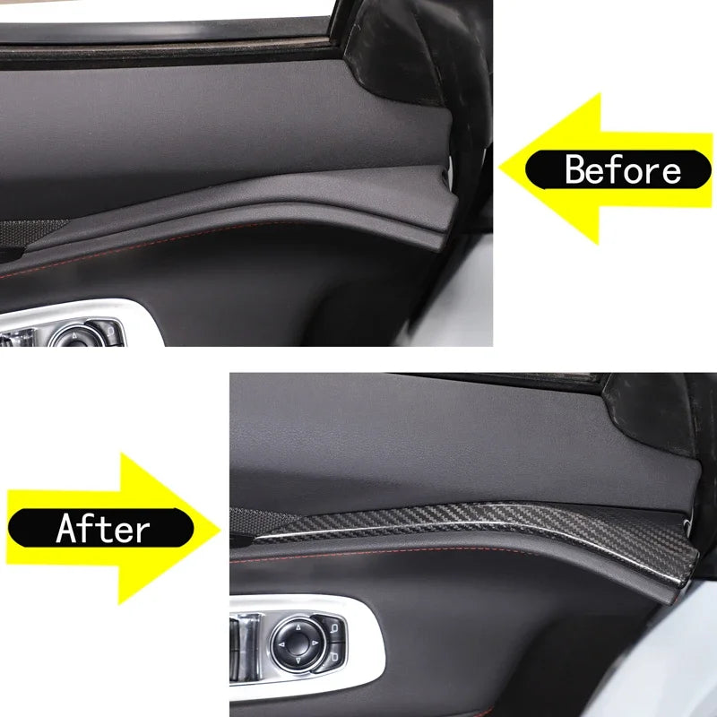 Pannelli interni porta in fibra di carbonio reale Corvette C8 2020