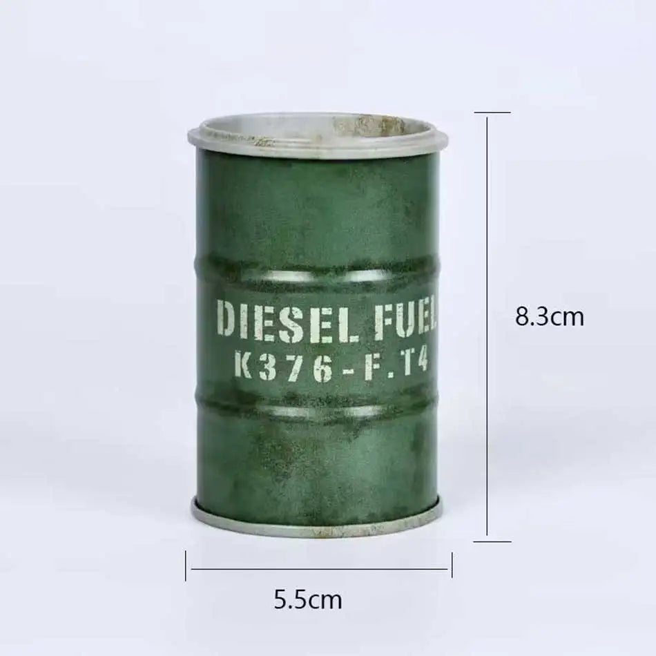 Iron Mini Oil Drum Model &ndash; Unique Desktop Decoration for War Games N
