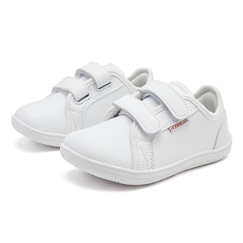 HOBIBEAR Kids Barefoot Minimalist Sneakers with Wide Toe Box White / 36