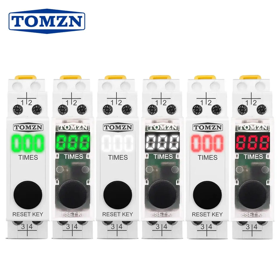 TOMZN Din Rail LED Display SPD Surge Protective Device Lightning Strike Counter 220V 50/60Hz 0-999 Times TO-LSC TOMZN by InterCyprus Trading Ltd