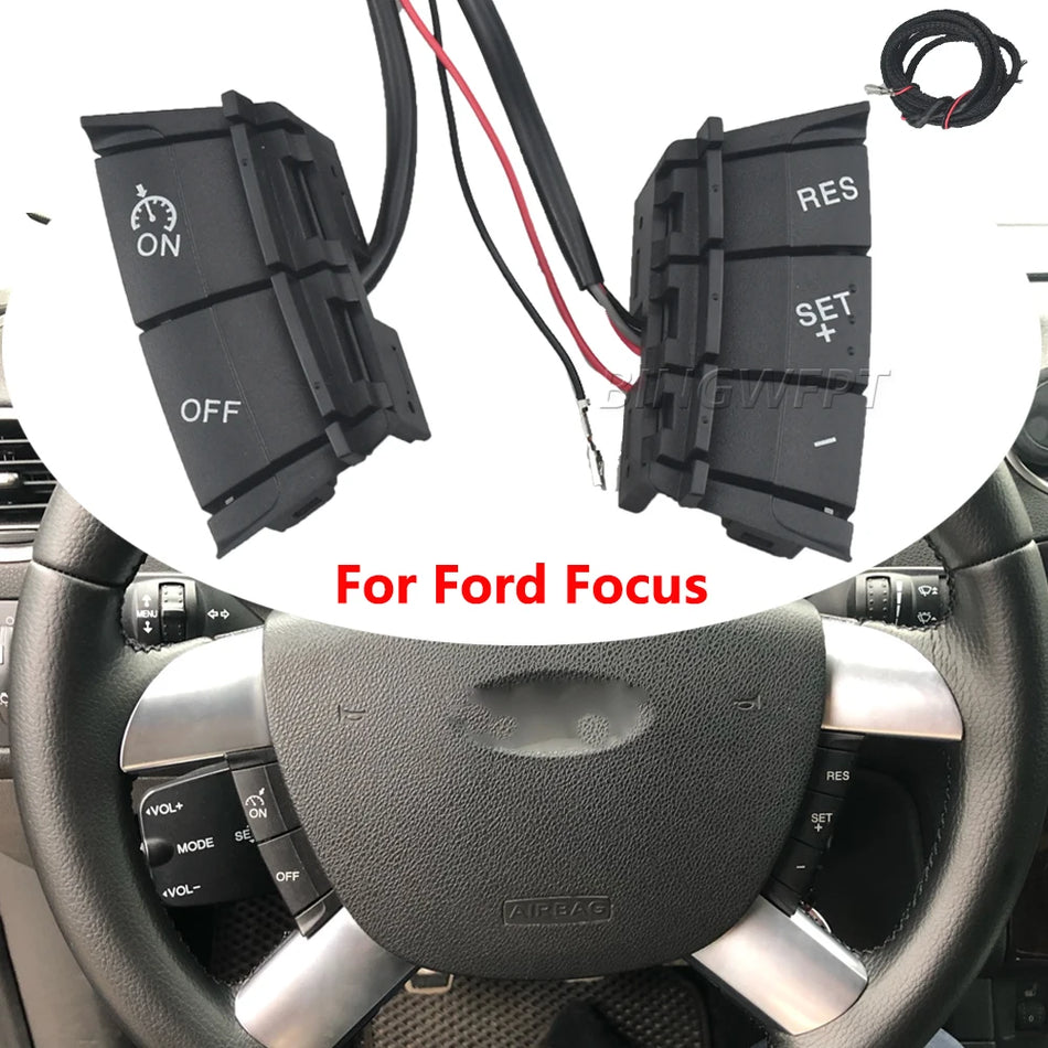 Interruptor de control de crucero, botón multifuncional del volante para Ford Focus