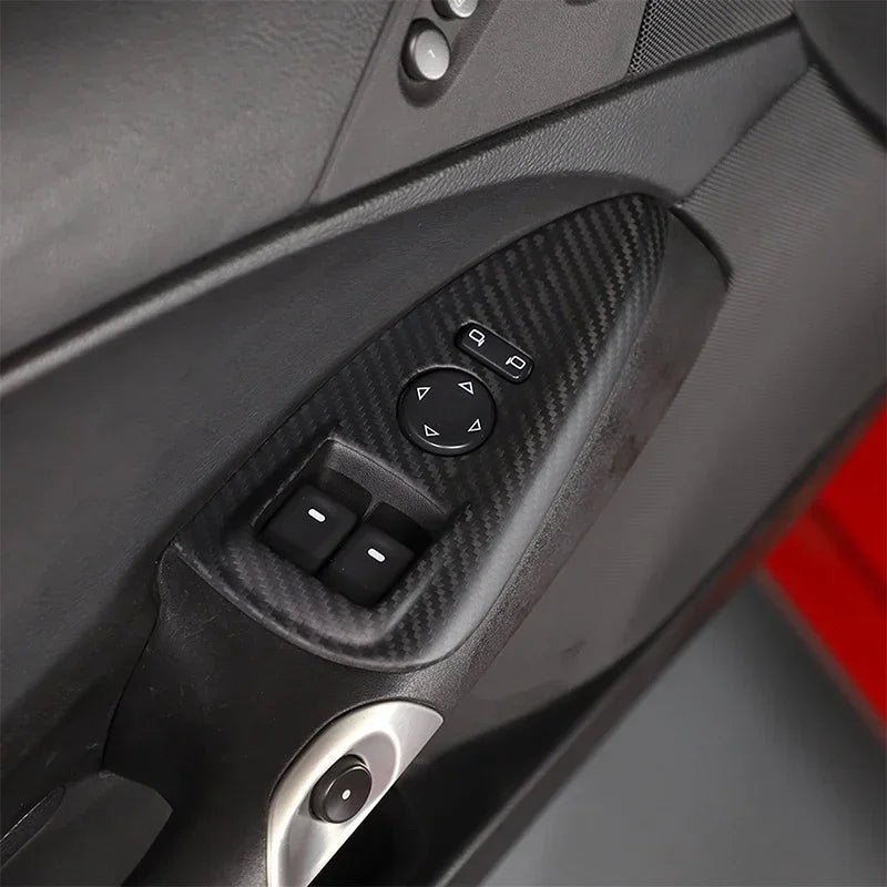 Наклейка на рамку кнопки подъема из углеродного волокна и стекла для Corvette C6