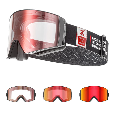 Kapvoe Photochromic Ski Goggles &ndash; Magnetic Anti-Fog Lenses Photochromic-RE-01