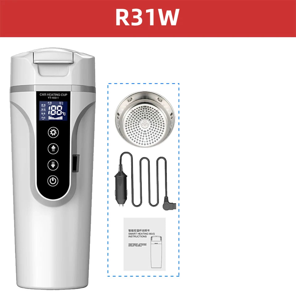 Acceo 450ml R31 Portable Car Heating Cup - Smart Touch R31W-White