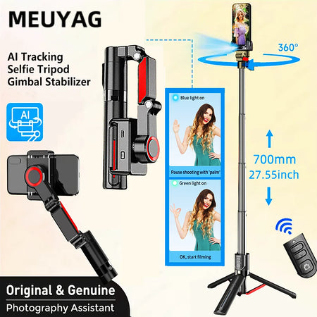 MEUYAG AI Face Tracking Gimbal Stabilizer with Bluetooth Shutter