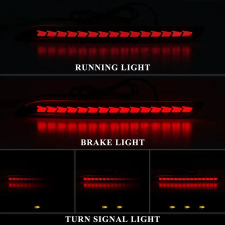 For Honda Accord 2023 2024 LED Rear Bumper Reflector Light Auto Brake Warning Lamp Waterproof Multi-function Car Accessories by InterCyprus Trading Ltd