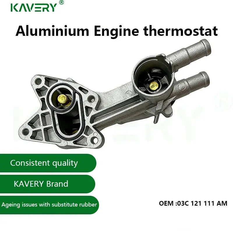 For 1pc Aluminum Engine Coolant Thermostat 03C121111AM 03C121111AG EA111 1.4T/1.6 EOS Golf Jetta Passat SciroccoTiguan A1 A3 Q3 by InterCyprus Trading Ltd