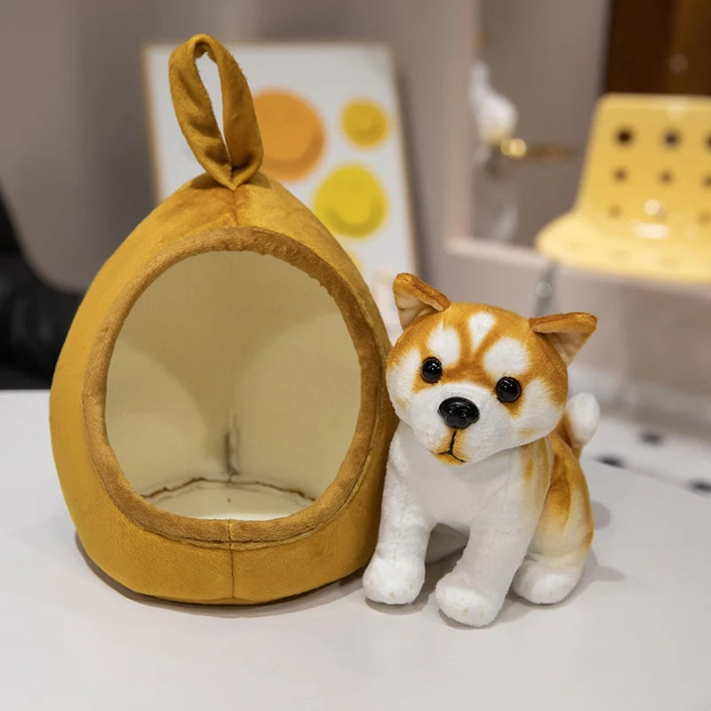 18cm Soft Plush Animal Dolls - Tiger, Leopard, Giraffe, Lion yellow dog yxj / about 18cm