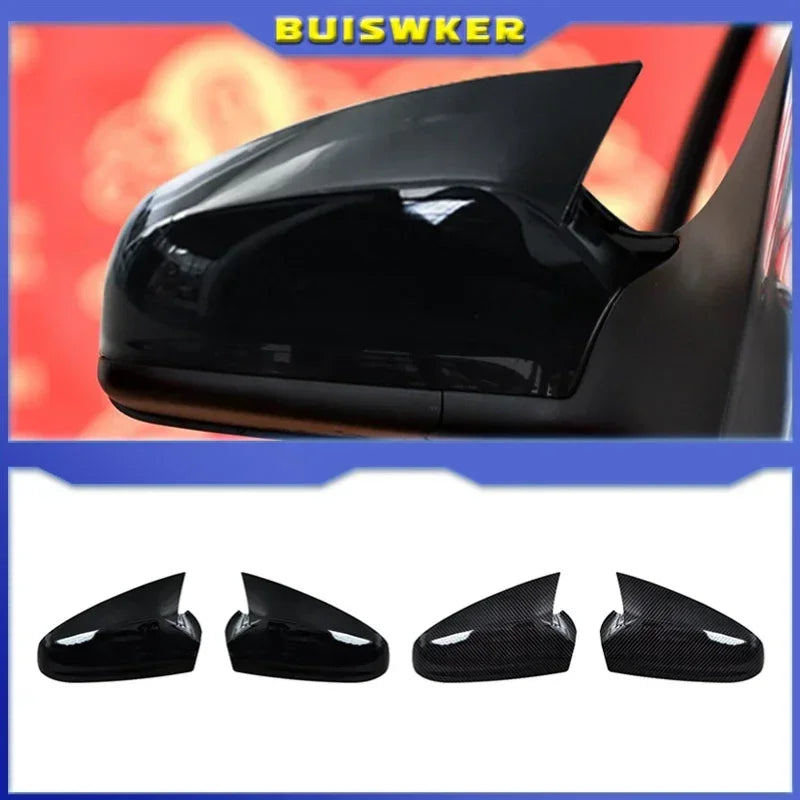 Copertura Specchietto Laterale Nera Lucida Coppia Per Opel Astra H MK5