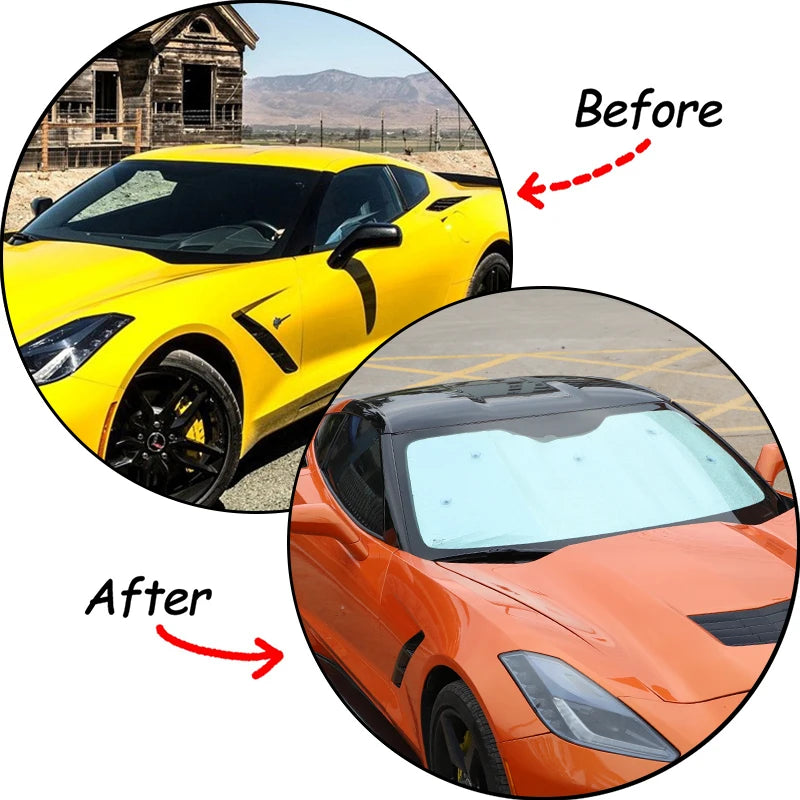 Προστατευτικό ηλίου UV για το εμπρόσθιο παρμπρίζ Corvette C7 για 2014-2019