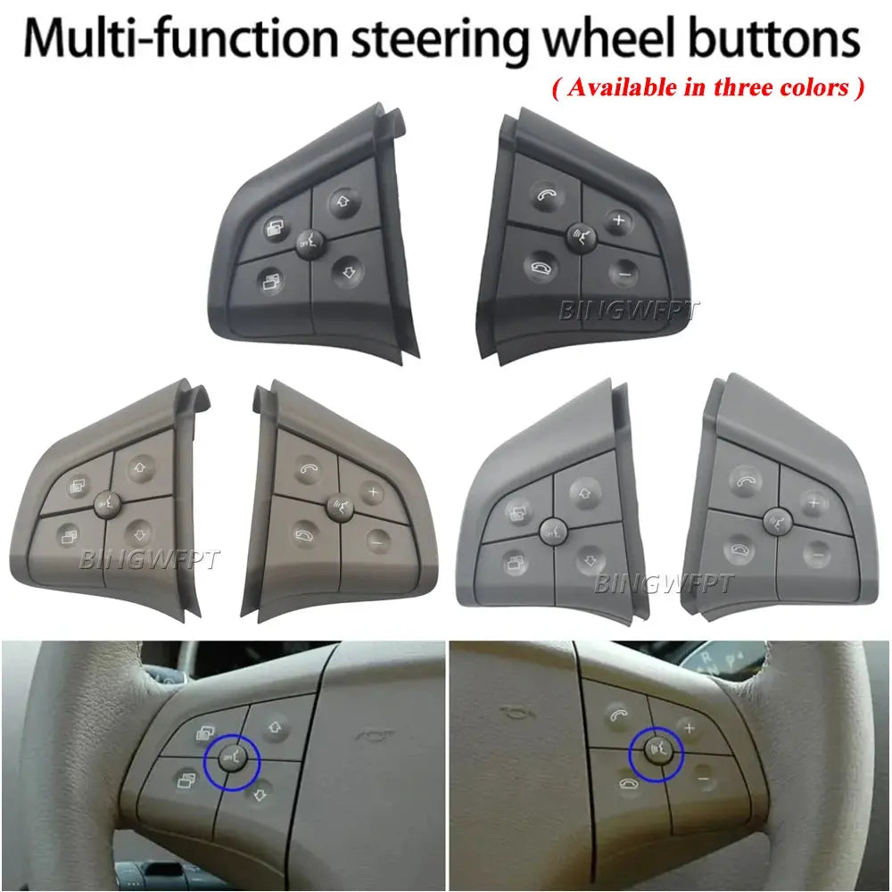 Steering Wheel Push Buttons Phone Control Switch 10Key For Mercedes Benz W164 W245 W251 ML GL 300 350 400 450 2006-2009 by InterCyprus Trading Ltd