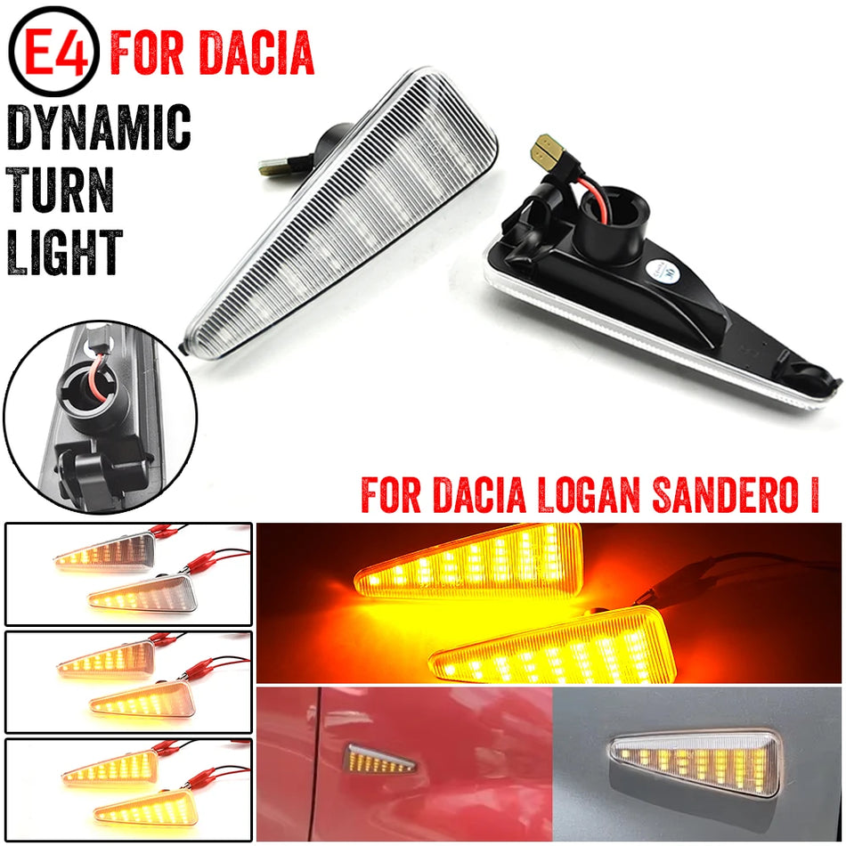 Luces de Señal de Giro LED Dinámicas para Dacia Logan Sandero I Renault 2008 2011