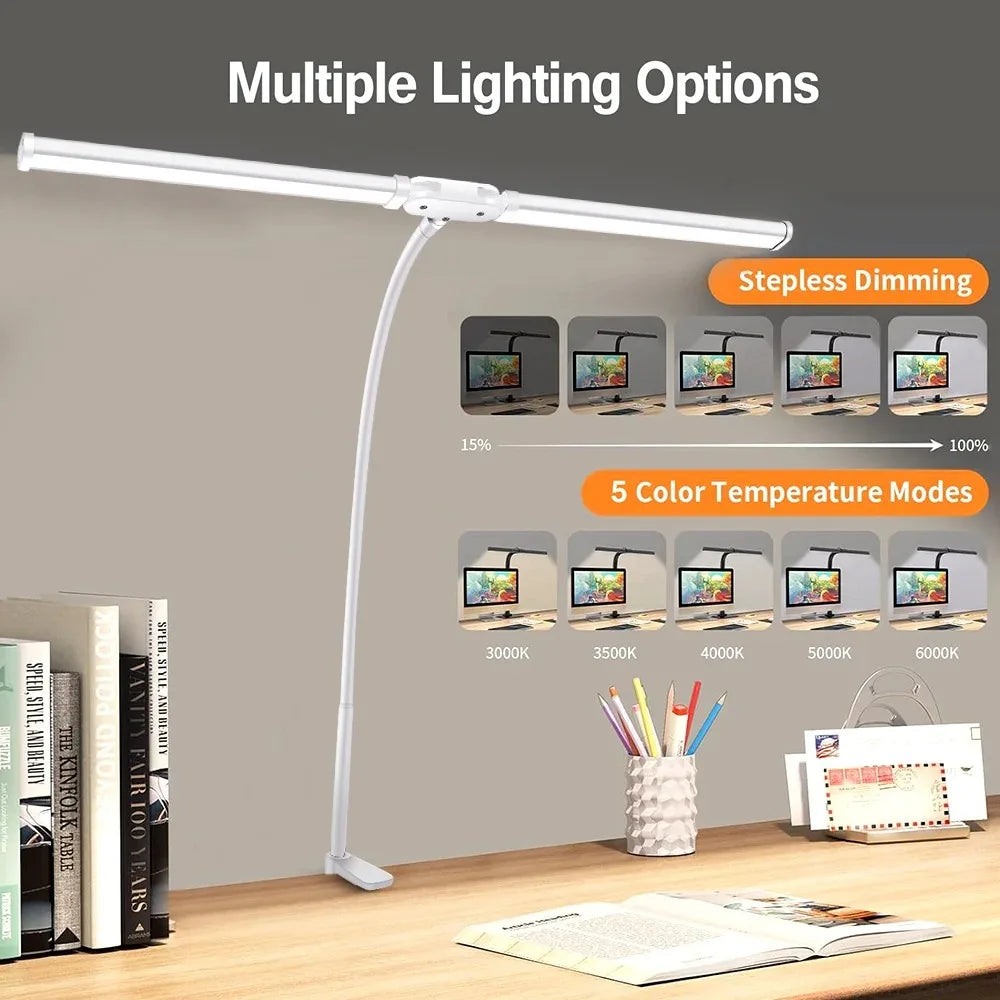 LED Desk Lamp Double/Single Head &ndash; Stepless Dimmable