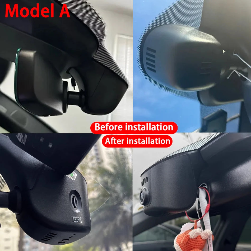 Yüksek Tanımlı Dash Cam 4K Ön ve Arka WiFi Tak ve Çalıştır Kaydedici Audi A4 için