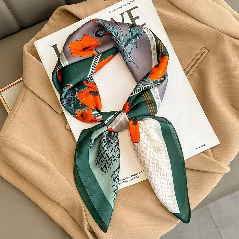 Luxury Design Print Silk Scarf &ndash; Timeless Elegance and Versatility