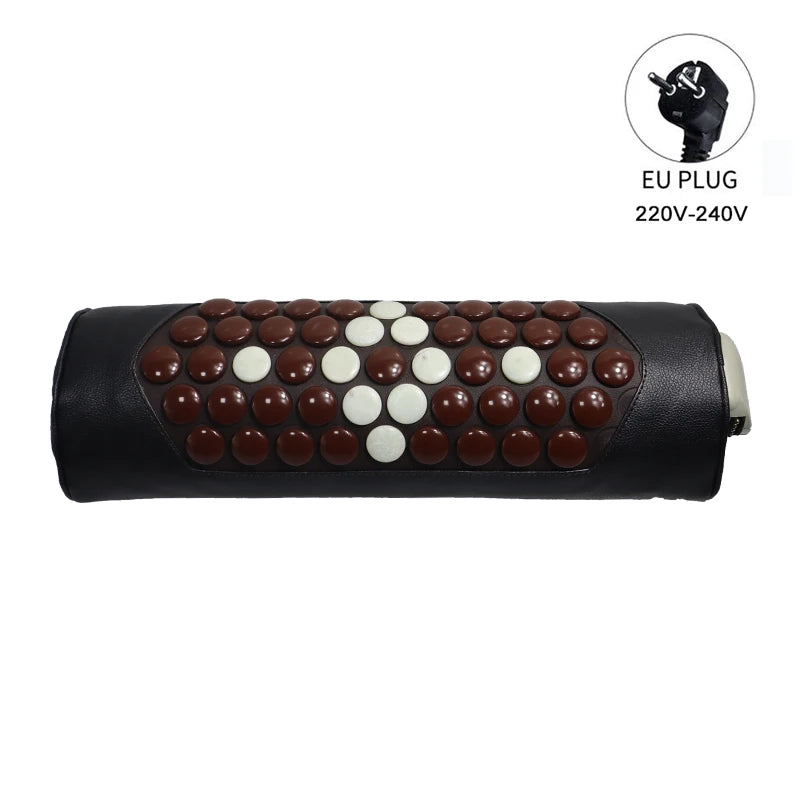 Jade Massage Pillow Tourmaline Neck Pillow &ndash; Pain Relief EU Plug
