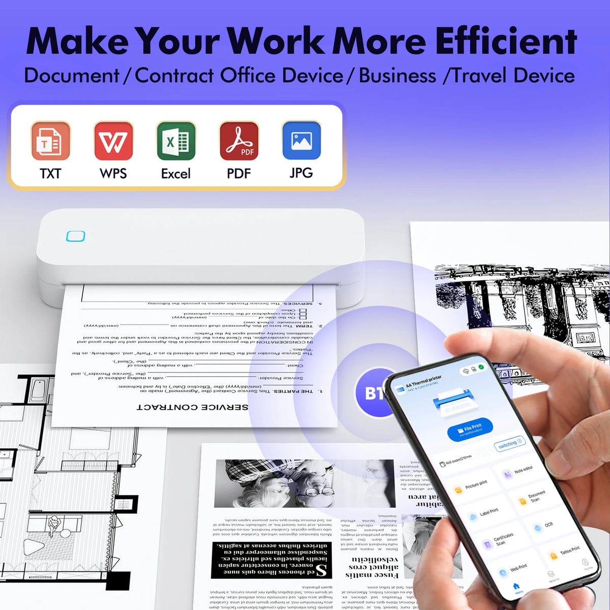 D80 A4 Portable Thermal Transfer Printer &ndash; Tattoo Transfer