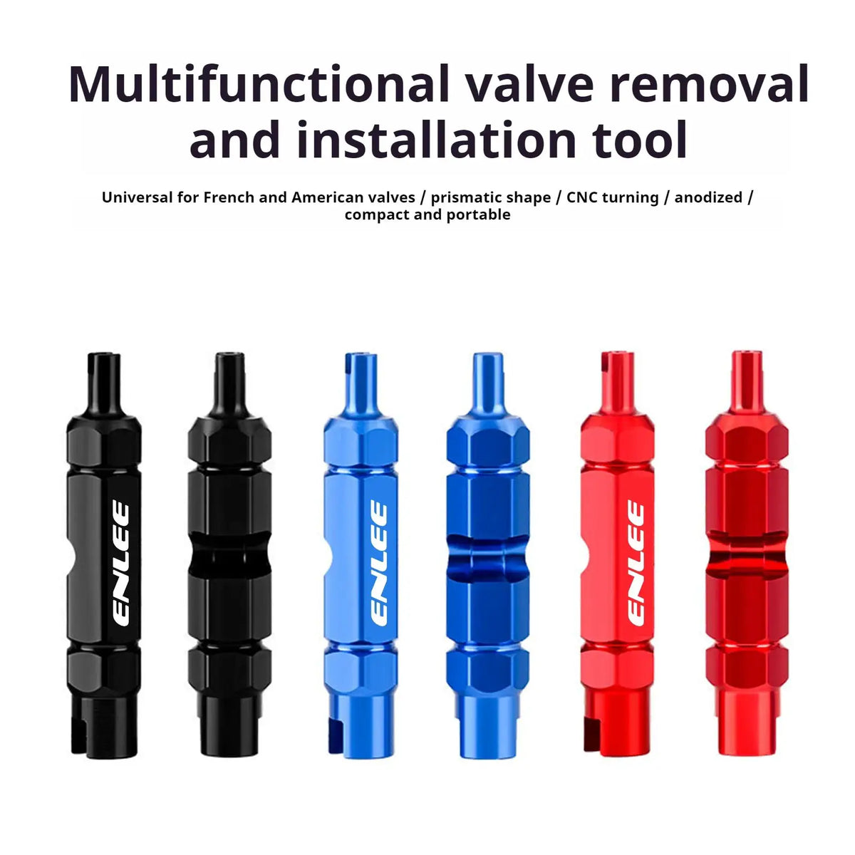 ENLEE Multi-Functional American-Style Valve Core Tool Bicycle Valve Stem Tire Valve Extension Rod Disassembly And Repair Wrench by InterCyprus Trading Ltd