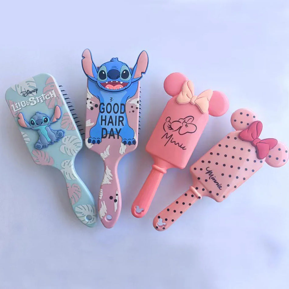 Disney Minnie Air Cushion Massage Comb with Stitch Cartoon Anime Figures - Hairdressing Tool & Collector's Item - Cyprus