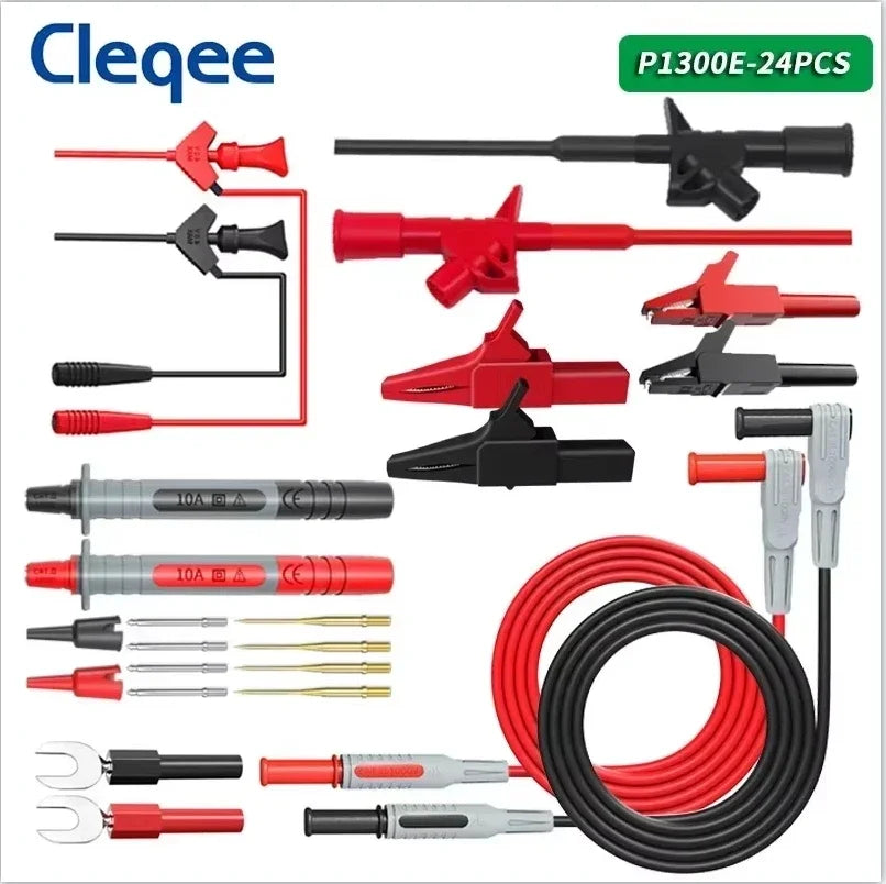 Cleqee P1300 Series Multimeter Test Lead Kit &ndash; 1000V Rating P1300E