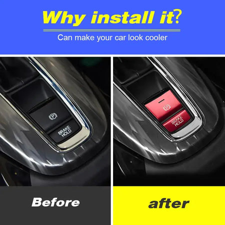 Vtear Car Central Control Button Trim For Honda HRV HR-V 2015-2021 Parking Brake Switch Cover Interior Sequin Stickers Accessory by InterCyprus Trading Ltd