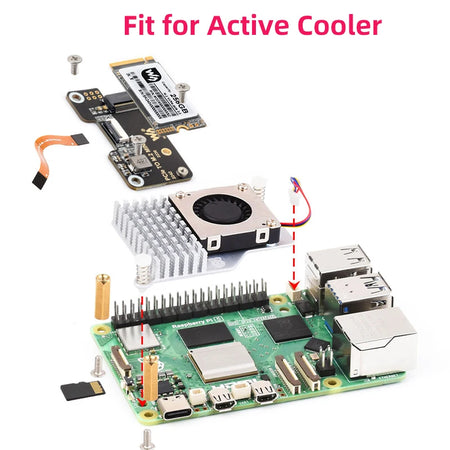 PCIe To M.2 Mini Adapter &ndash; High-Speed NVMe Support for Raspberry Pi 5